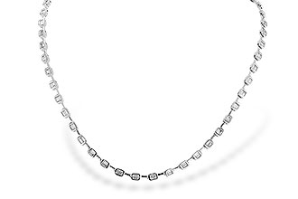F300-95585: NECKLACE 2.05 TW BAGUETTES (17 INCHES)