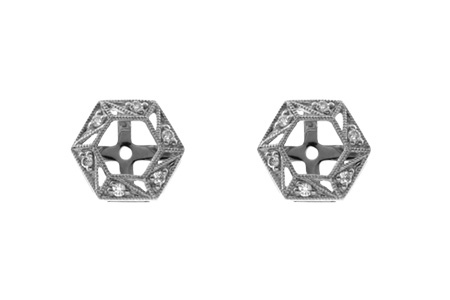 M027-35558: EARRING JACKETS .08 TW (FOR 0.50-1.00 CT TW STUDS)