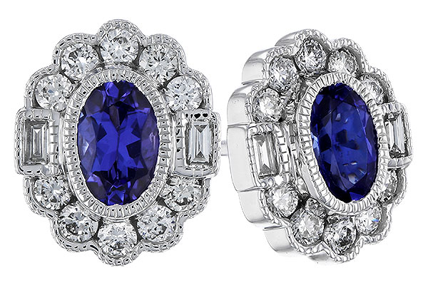 C301-82877: EARRINGS .93 TW TANZANITE 1.40 TGW