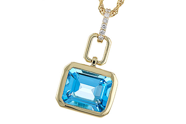 D301-85631: NECKLACE 3.26 BLUE TOPAZ 3.30 TGW (10x8MM BT)