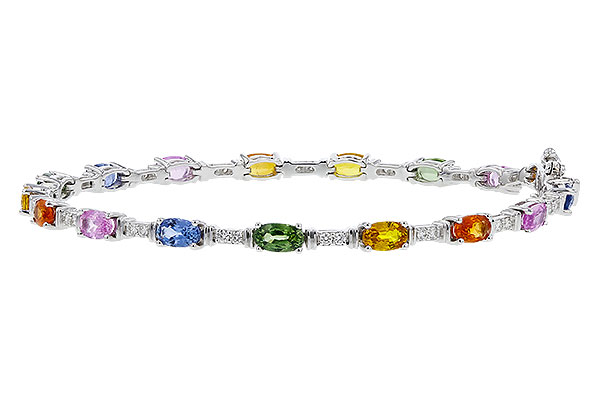 F301-83804: BRACELET 4.76 MULTI-COLOR SAPPH 5.08 TGW (7")