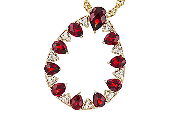 G301-83740: NECKLACE 1.85 GARNET 1.96 TGW