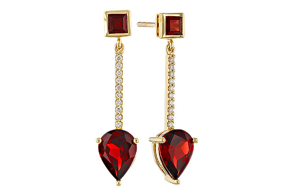 K301-83740: EARRINGS 2.70 TW GARNET 2.77 TGW