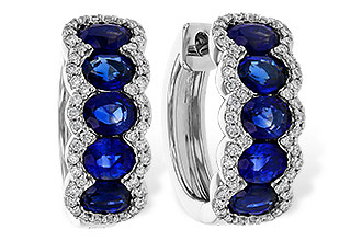 K301-89185: EARRINGS 2.32 TW SAPPHIRE 2.57 TGW